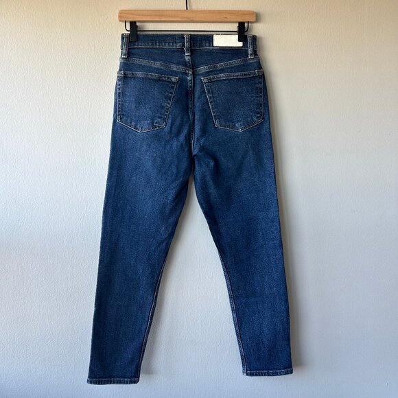 RE/DONE 90s High Rise Ankle Crop Jeans Women's Size 27 Straight Leg Denim - Picture 2 of 9